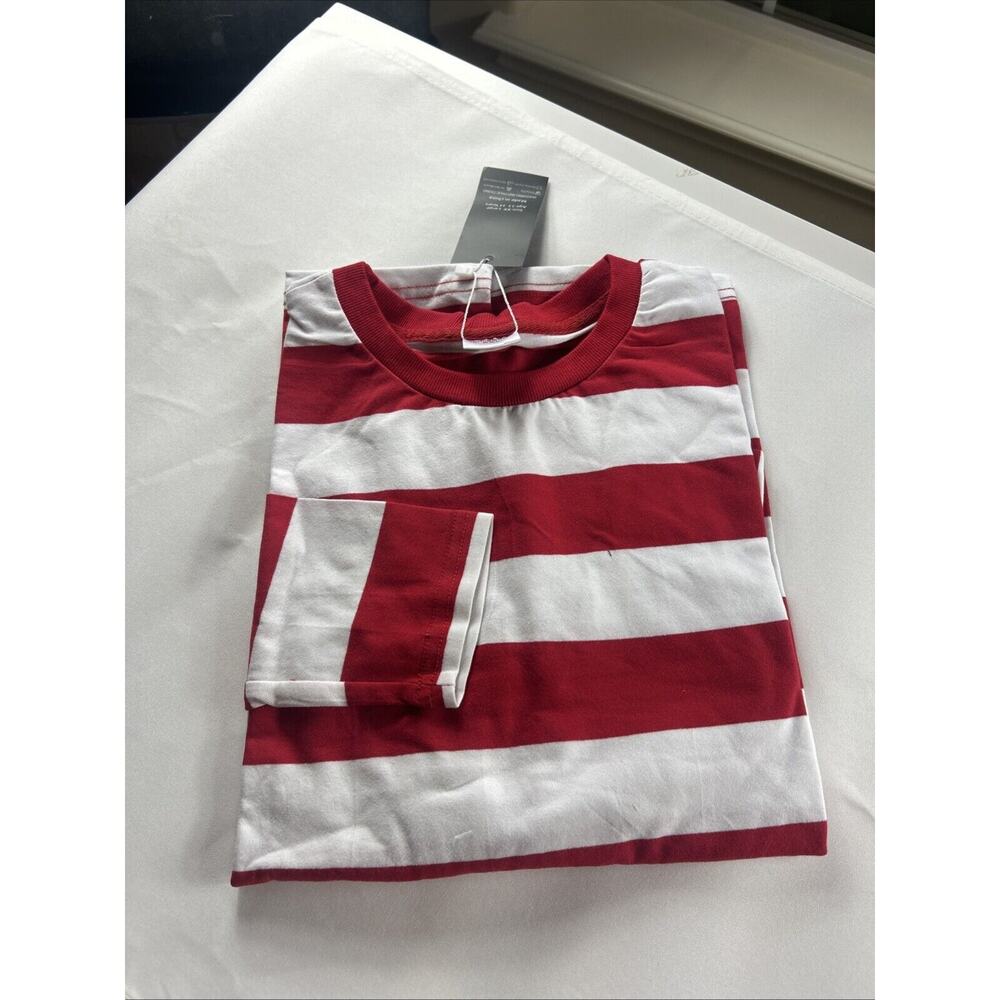 Spring & Gege Boy's Long Sleeve Striped Crew Neck T-Shirt Red - NWT!